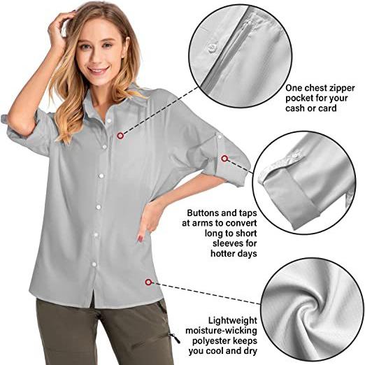 Women's Long Sleeve Sun Protec – Fishing Shirt Uv Protection recenzja i cena