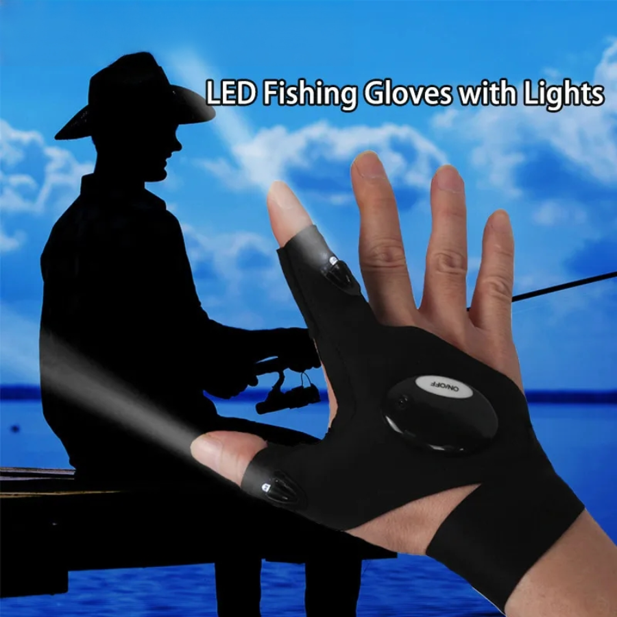 LED Half Finger Glove for Men  – Fishing Gloves recenzja i cena