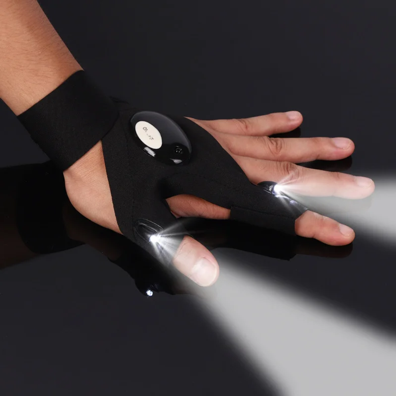 LED Half Finger Glove for Men  – Fishing Gloves recenzja i cena