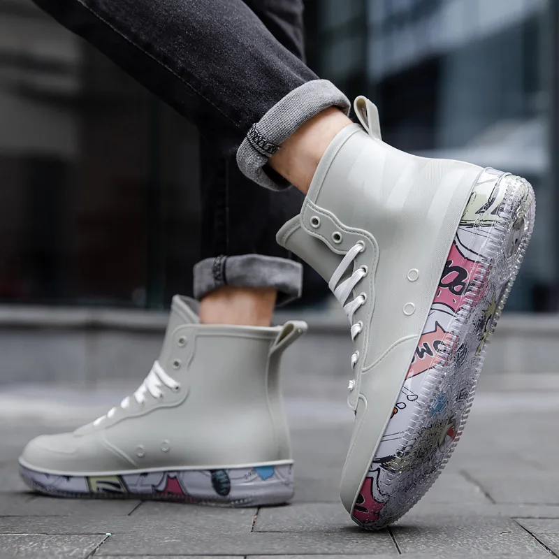 Men Rain Boots Fashion Trendy  – Fishing Boots recenzja i cena