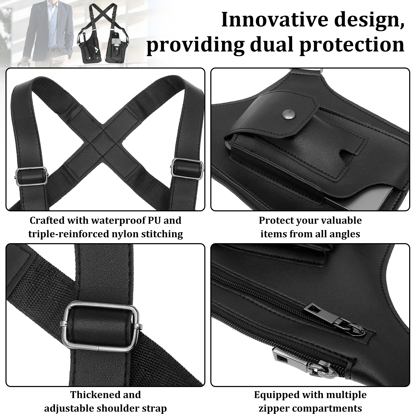 Underarm Anti Theft Bag PU Dou – Fishing Bag Waterproof recenzja i cena