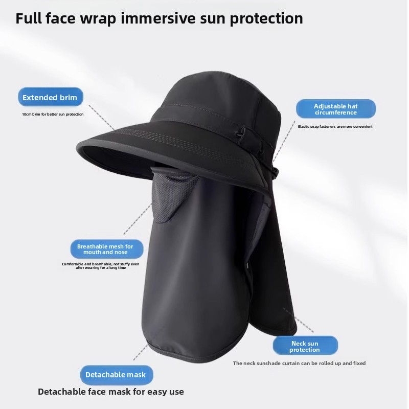 Full Coverage Sun Hat with Fac – Fishing Mask Sun Protection recenzja i cena