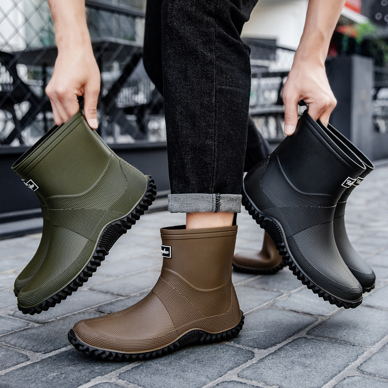 New Men's Mid-Calf Thick Botto – Fishing Boots recenzja i cena