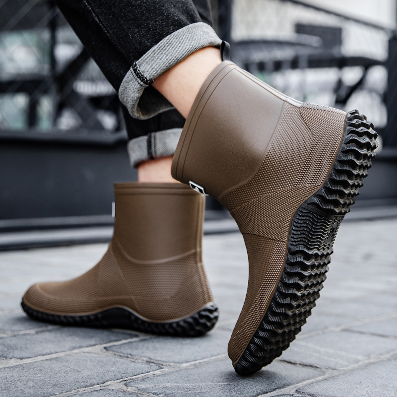 New Men's Mid-Calf Thick Botto – Fishing Boots recenzja i cena