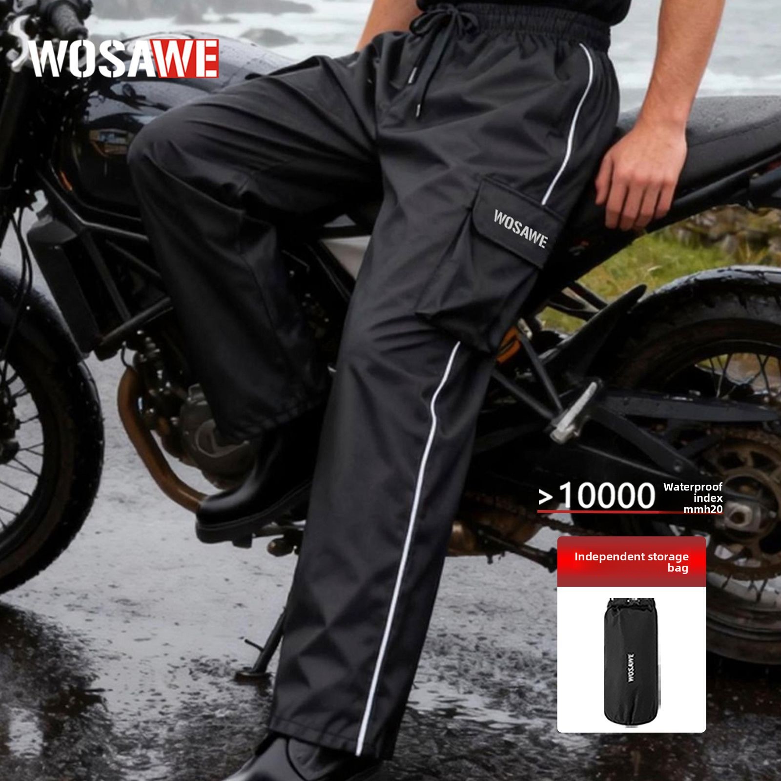 WOSAWE Motorcycle Rain Pants R – Fishing Rain Suit recenzja i cena