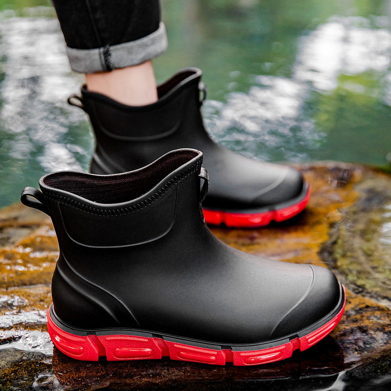 Fashion Men's Short Rain Boots – Fishing Boots recenzja i cena