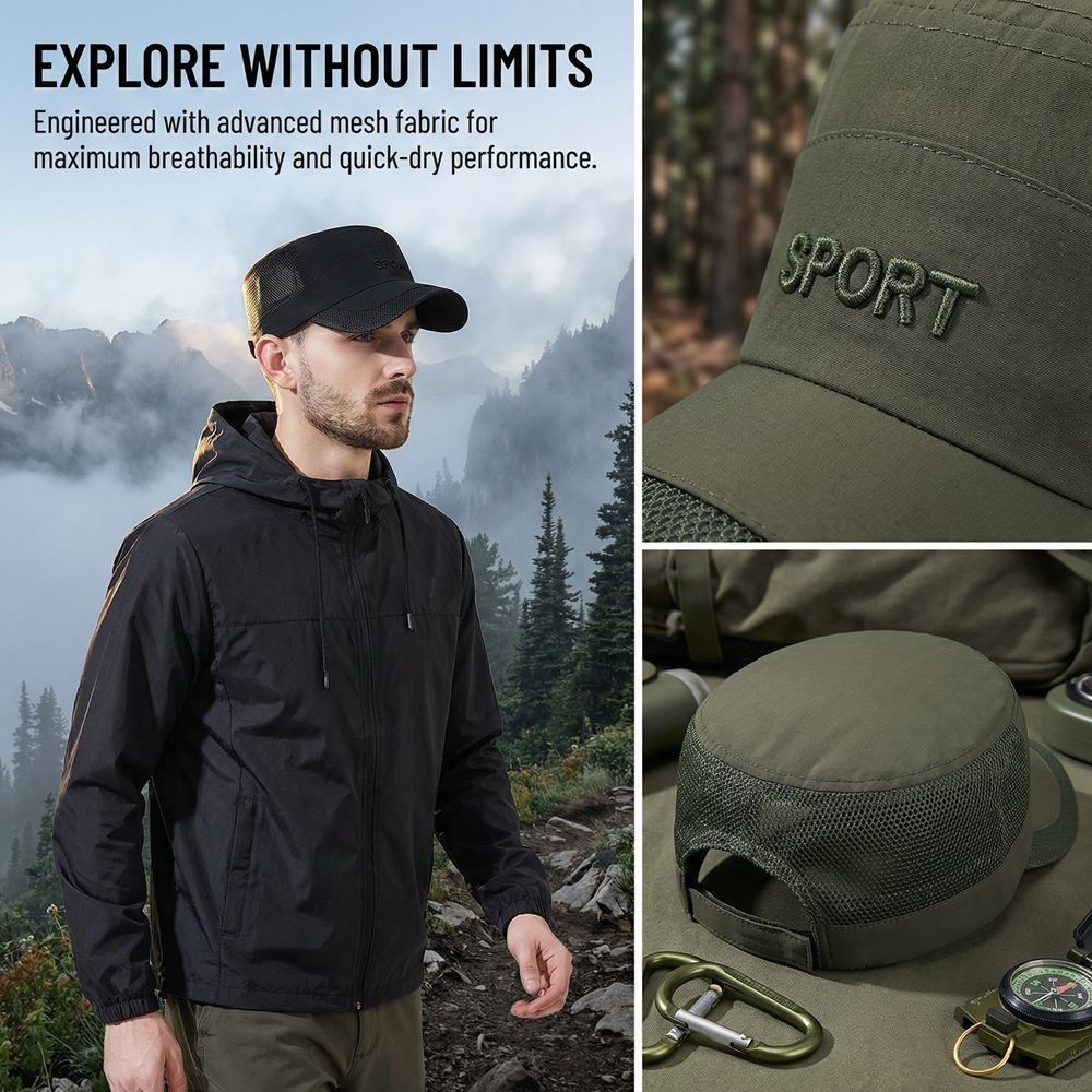 New Adjustable Flat Top Cap Su – Fishing Hat recenzja i cena