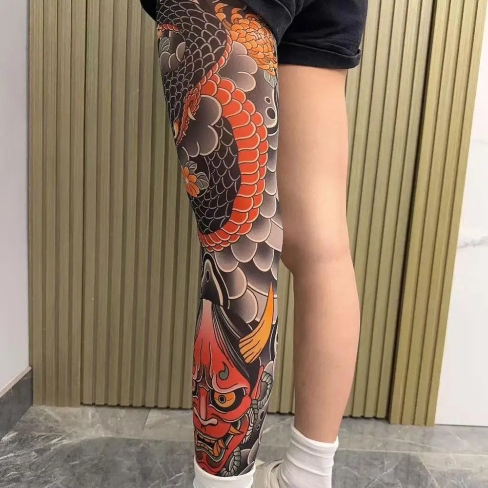 Full Leg Fake Tattoo Socks Pri – Fishing Socks recenzja i cena