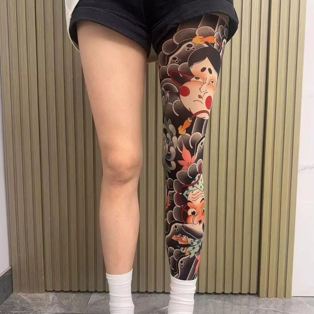 Full Leg Fake Tattoo Socks Pri – Fishing Socks recenzja i cena