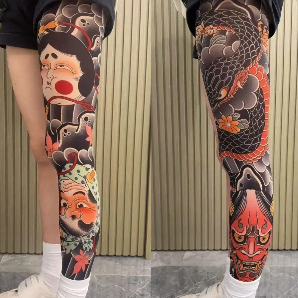 New Full Leg Fake Tattoo Socks – Fishing Socks recenzja i cena