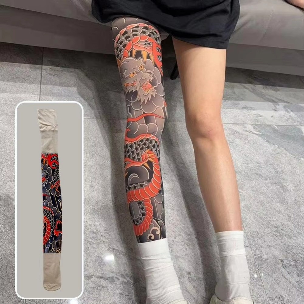 New Full Leg Fake Tattoo Socks – Fishing Socks recenzja i cena
