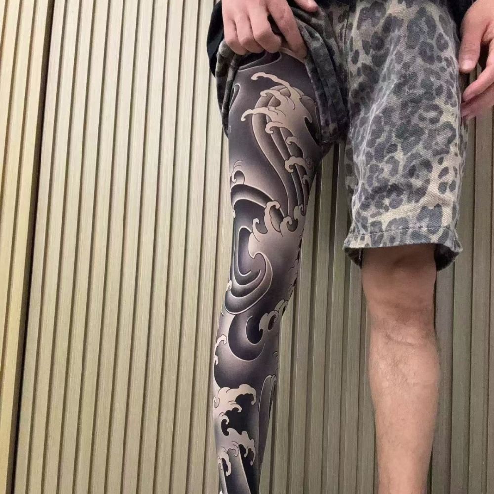 New Full Leg Fake Tattoo Socks – Fishing Socks recenzja i cena