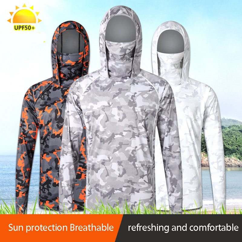 Camouflage Fishing T-shirt wit – Fishing Shirt Uv Protection recenzja i cena