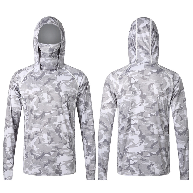 Camouflage Fishing T-shirt wit – Fishing Shirt Uv Protection recenzja i cena