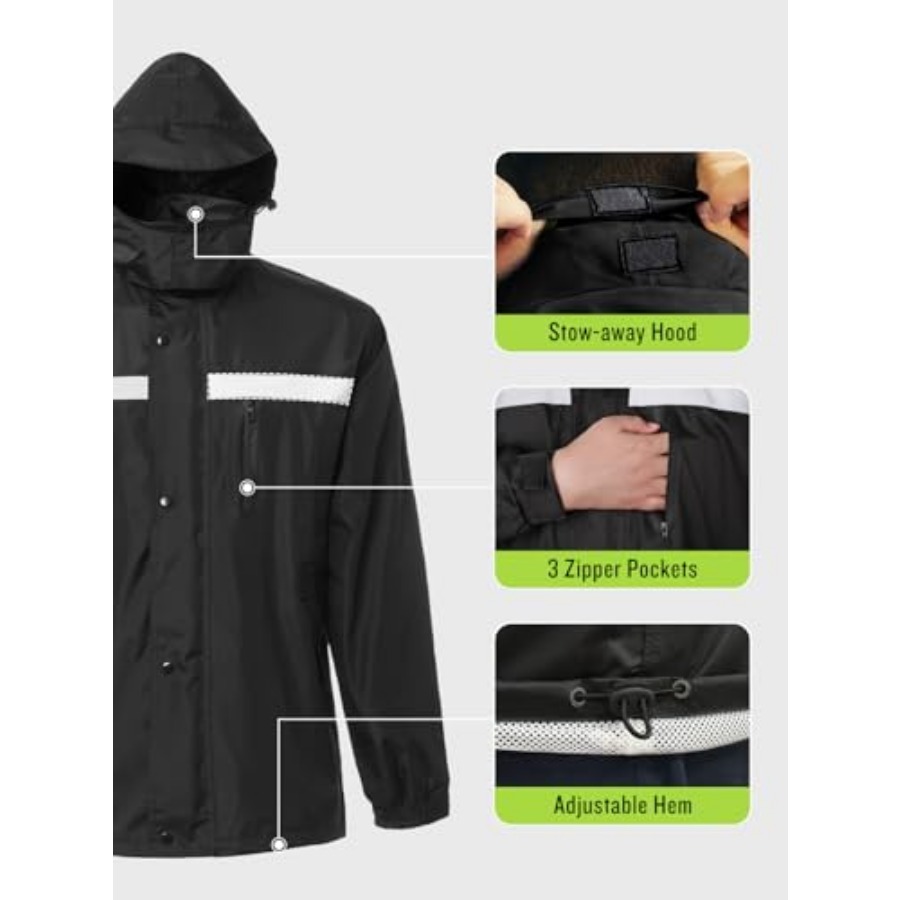 Men's Rain Suit High Visibilit – Fishing Rain Suit recenzja i cena