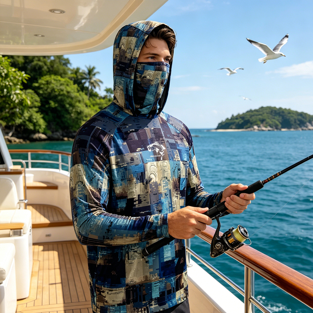 High Quality Men Hooded Fishin – Fishing Mask Sun Protection recenzja i cena