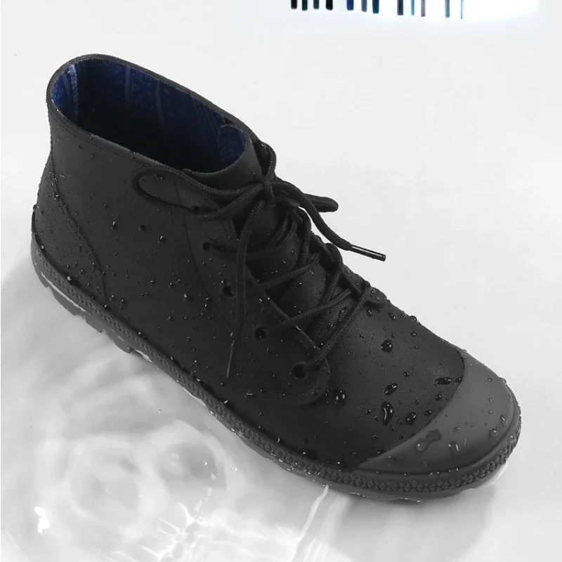 Winter Men Rain Boots Lace-up  – Fishing Boots recenzja i cena